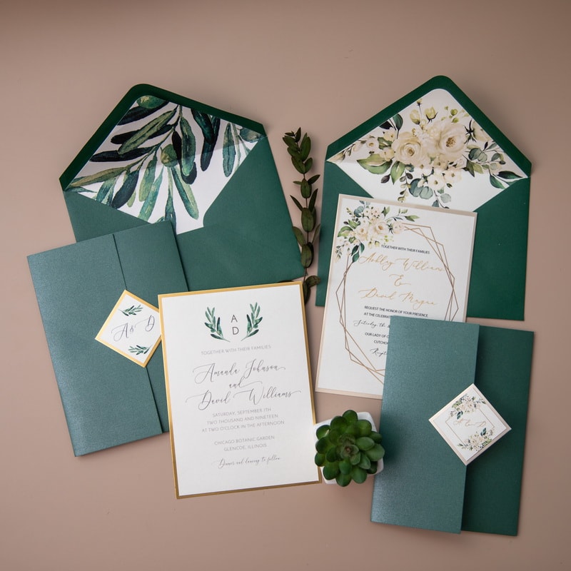 Wedding invitation design W2 by EM's Graphic Studio
