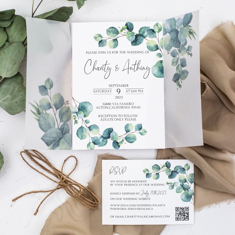 Wedding invitation design W3 by EM's Graphic Studio