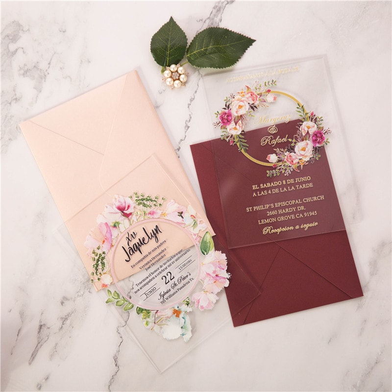 Wedding invitation design W120 by EM's Graphic Studio