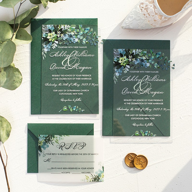Wedding invitation design W95 by EM's Graphic Studio