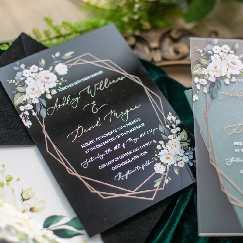 Wedding invitation design W96 by EM's Graphic Studio