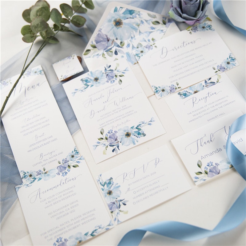 Wedding invitation design W126 by EM's Graphic Studio