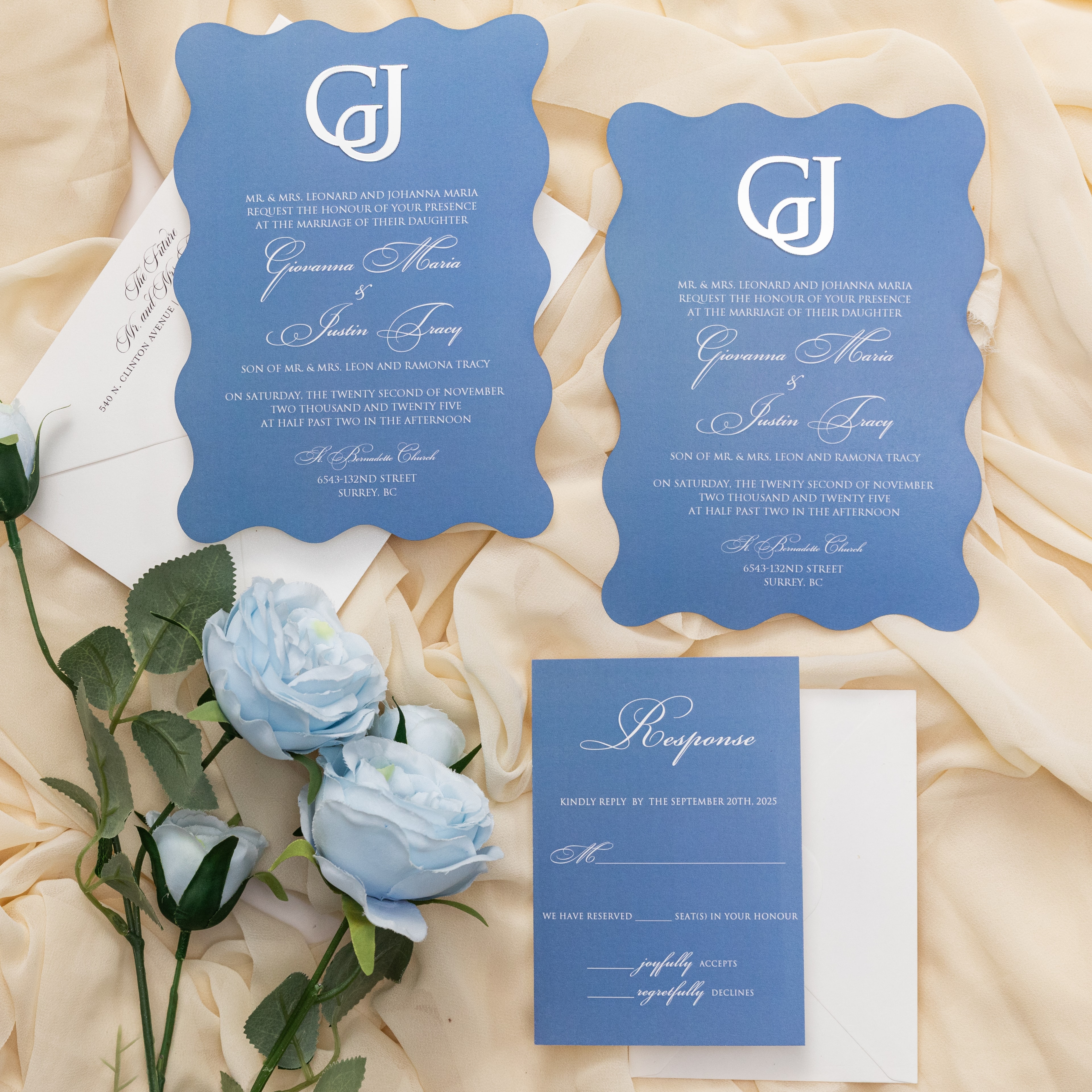 Wedding invitation design W13 by EM's Graphic Studio