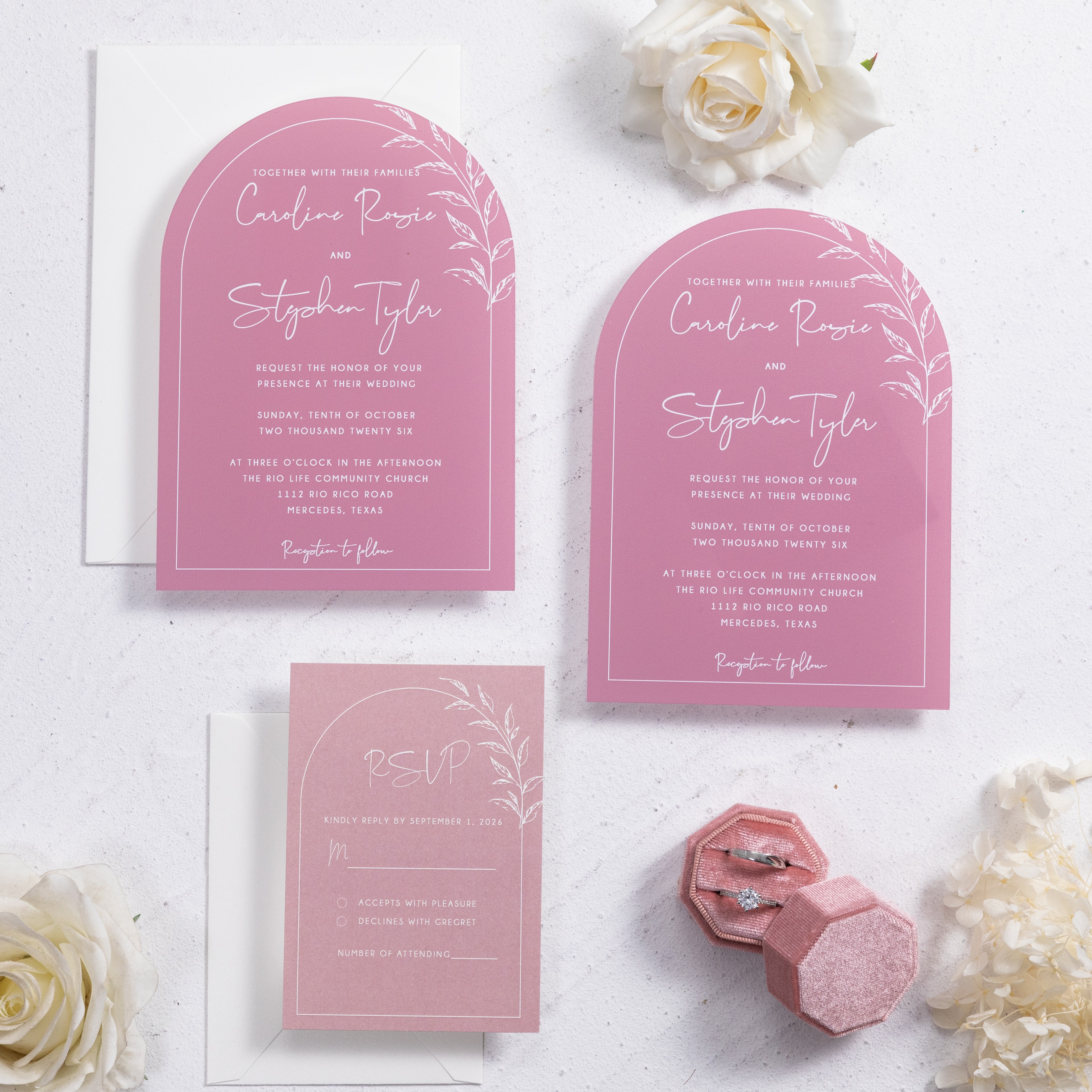 Wedding invitation design W63 by EM's Graphic Studio
