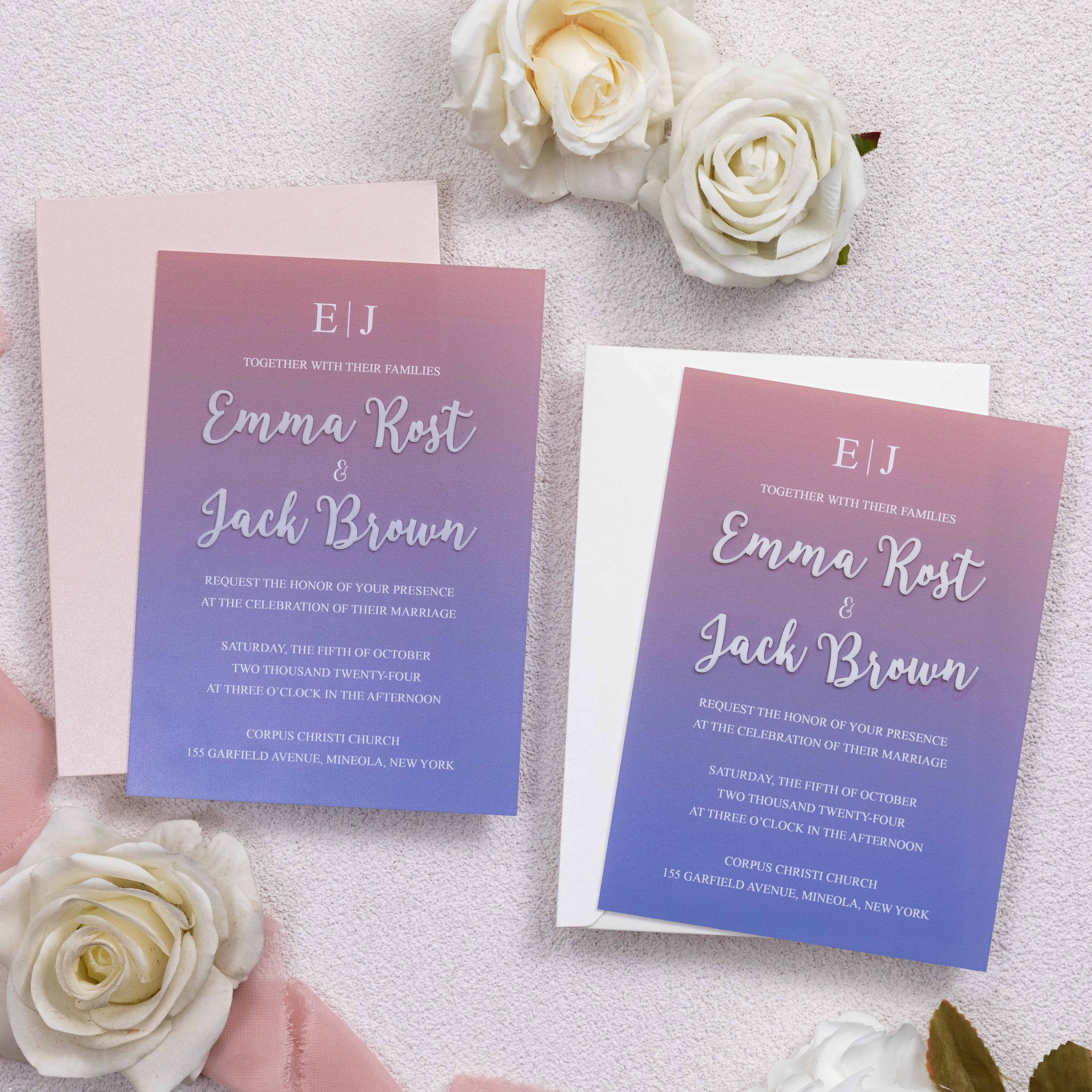Wedding invitation design W57 by EM's Graphic Studio