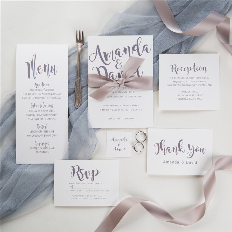 Wedding invitation design W48 by EM's Graphic Studio