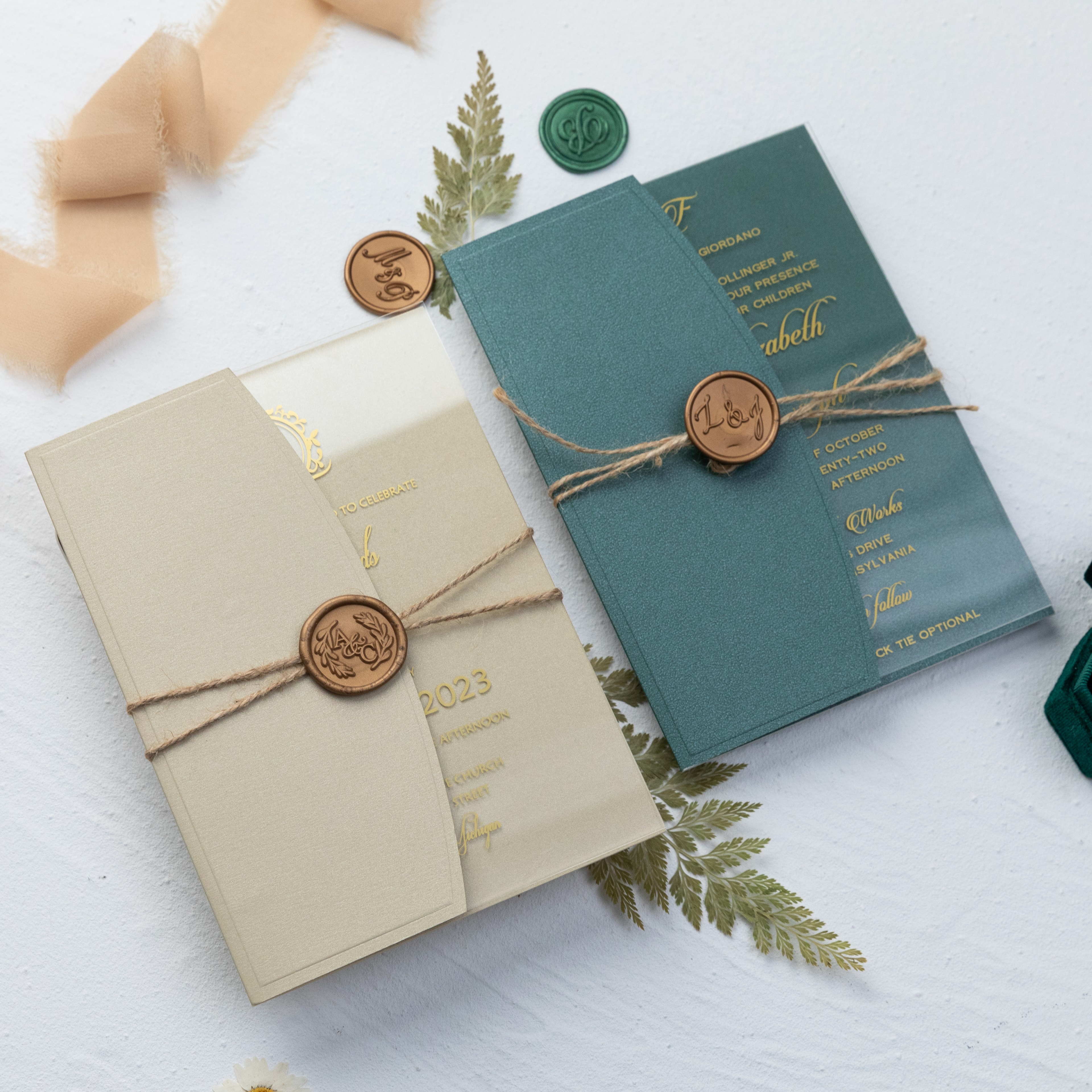 Wedding invitation design W104 by EM's Graphic Studio