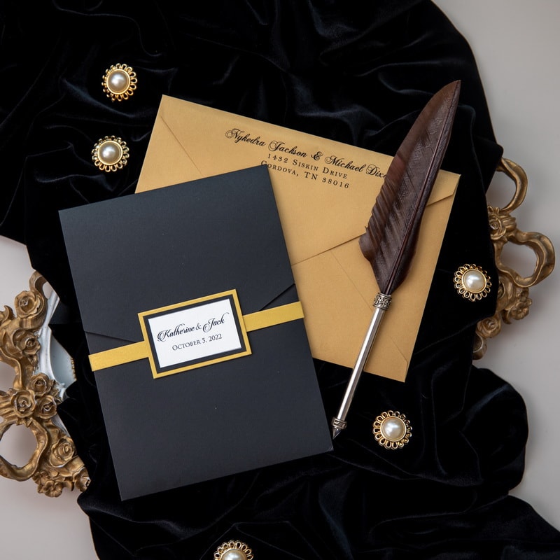 Wedding invitation design W115 by EM's Graphic Studio