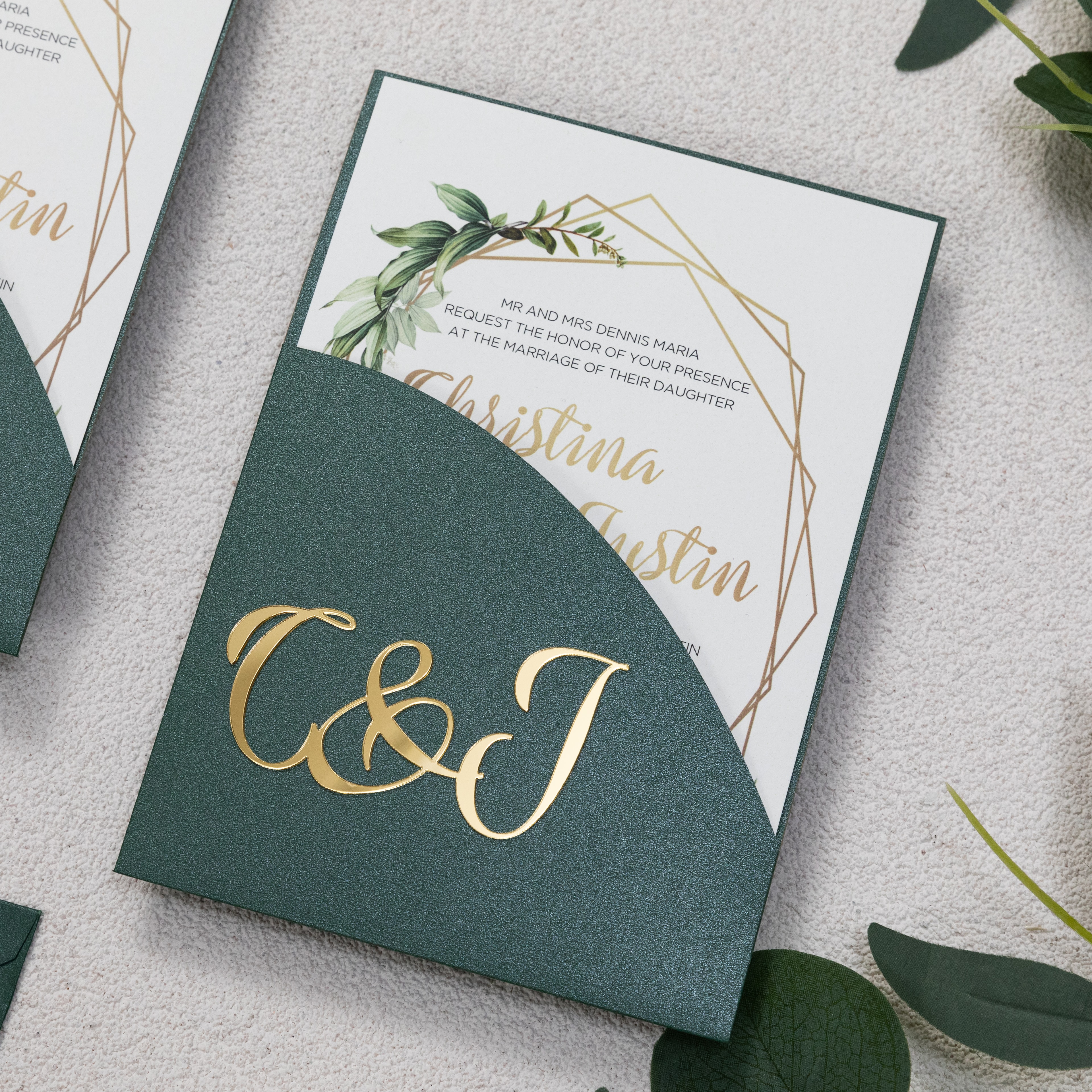 Wedding invitation design W34 by EM's Graphic Studio