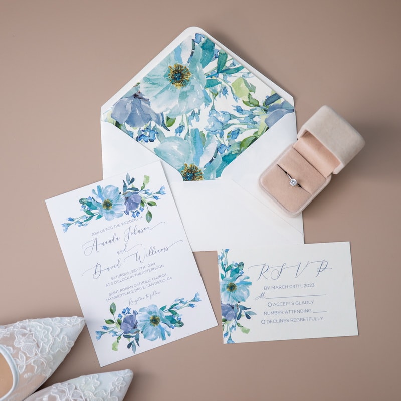 Wedding invitation design W7 by EM's Graphic Studio