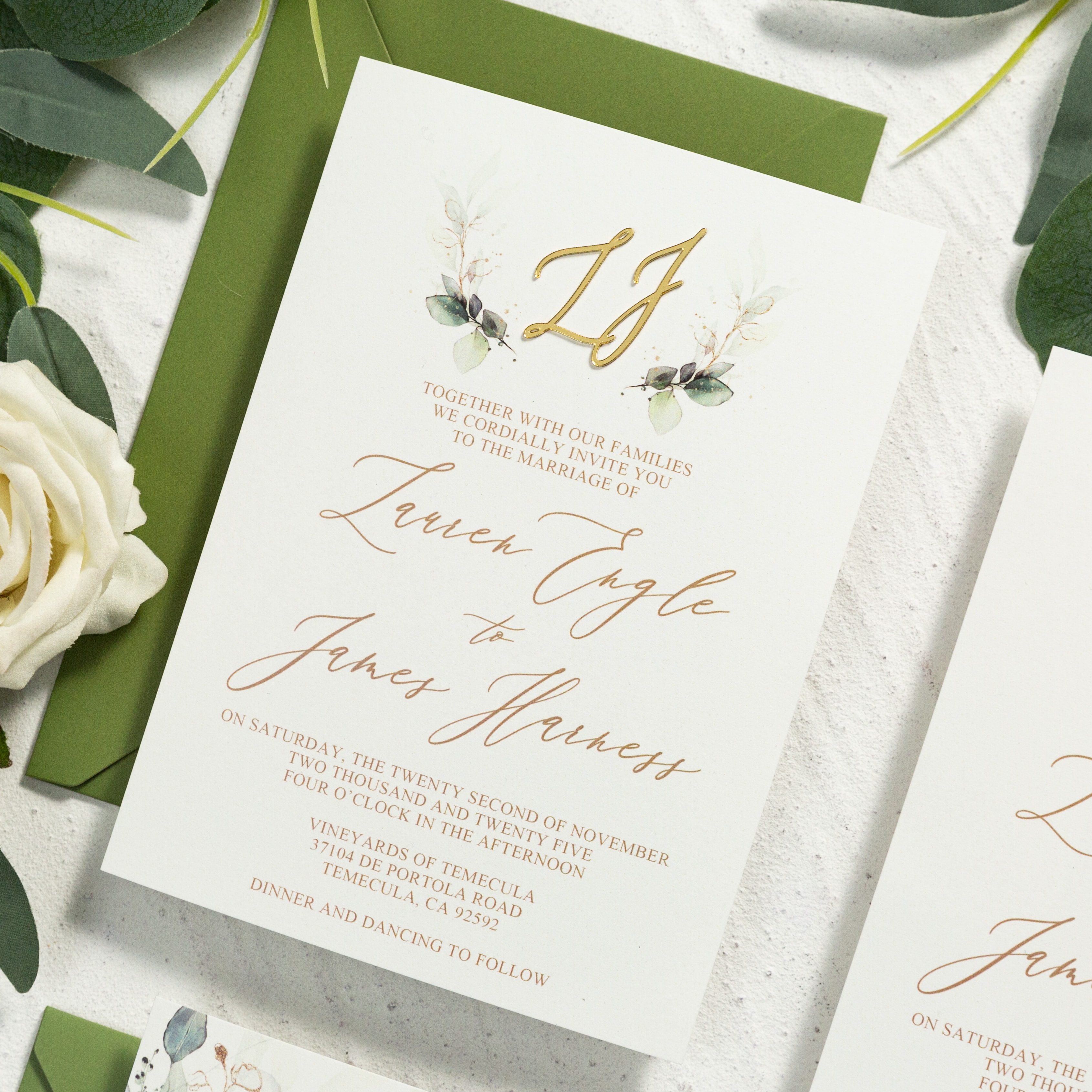 Wedding invitation design W83 by EM's Graphic Studio