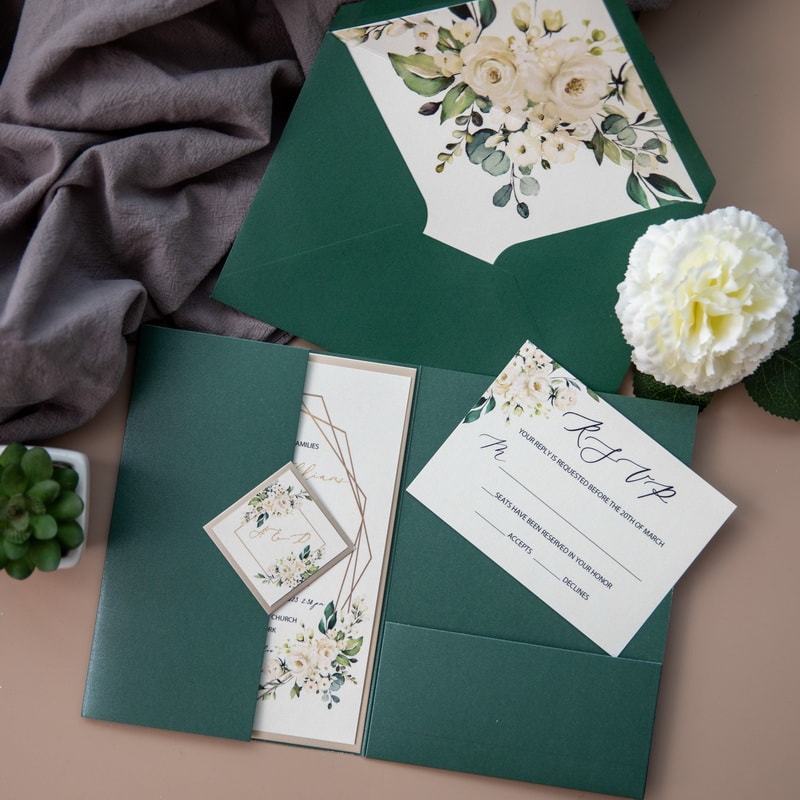 Wedding invitation design W92 by EM's Graphic Studio