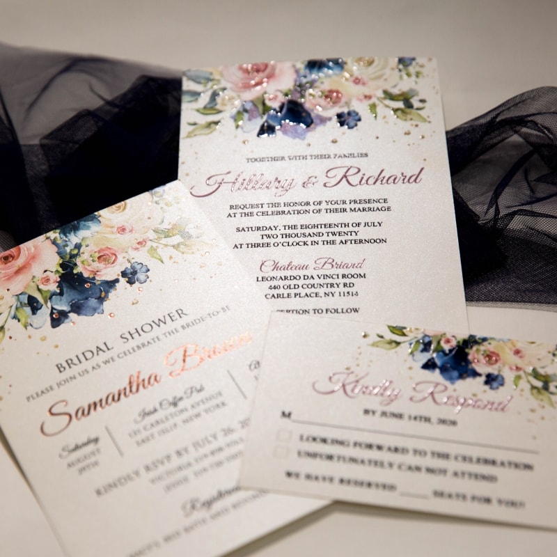 Wedding invitation design W40 by EM's Graphic Studio