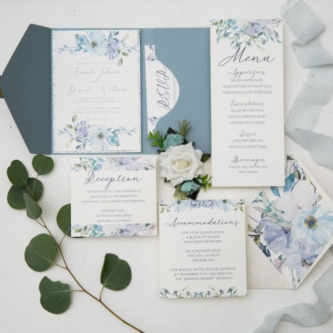 Wedding invitation design W108 by EM's Graphic Studio