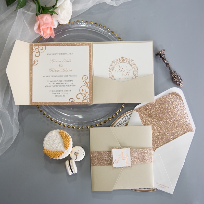 Wedding invitation design W26 by EM's Graphic Studio