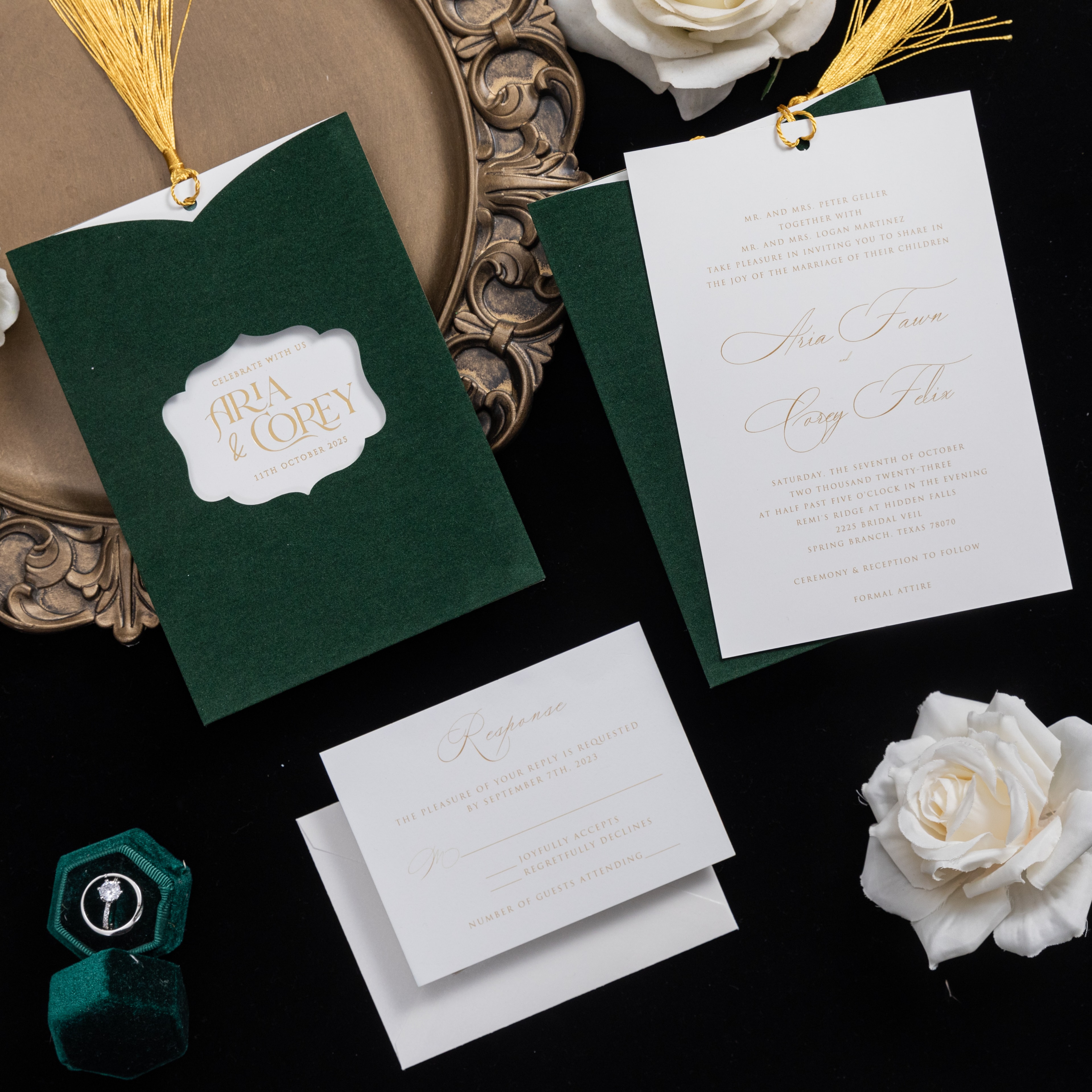Wedding invitation design W28 by EM's Graphic Studio