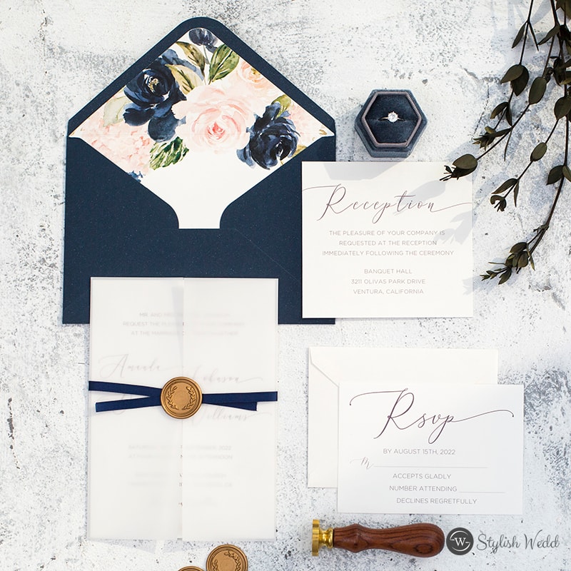 Wedding invitation design W31 by EM's Graphic Studio