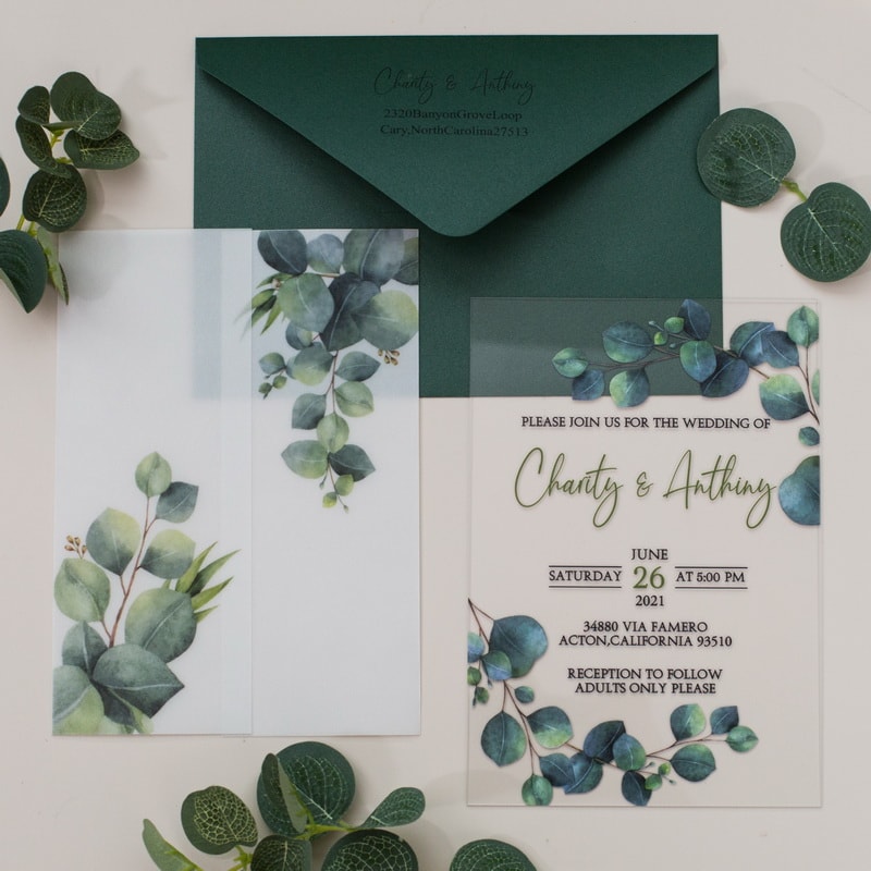 Wedding invitation design W37 by EM's Graphic Studio